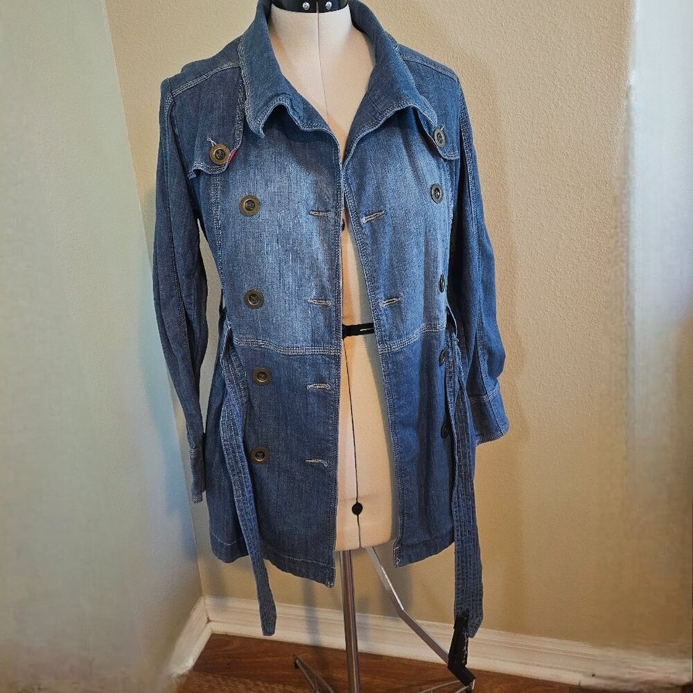 Style & Co. Women's Denim Trench Coat